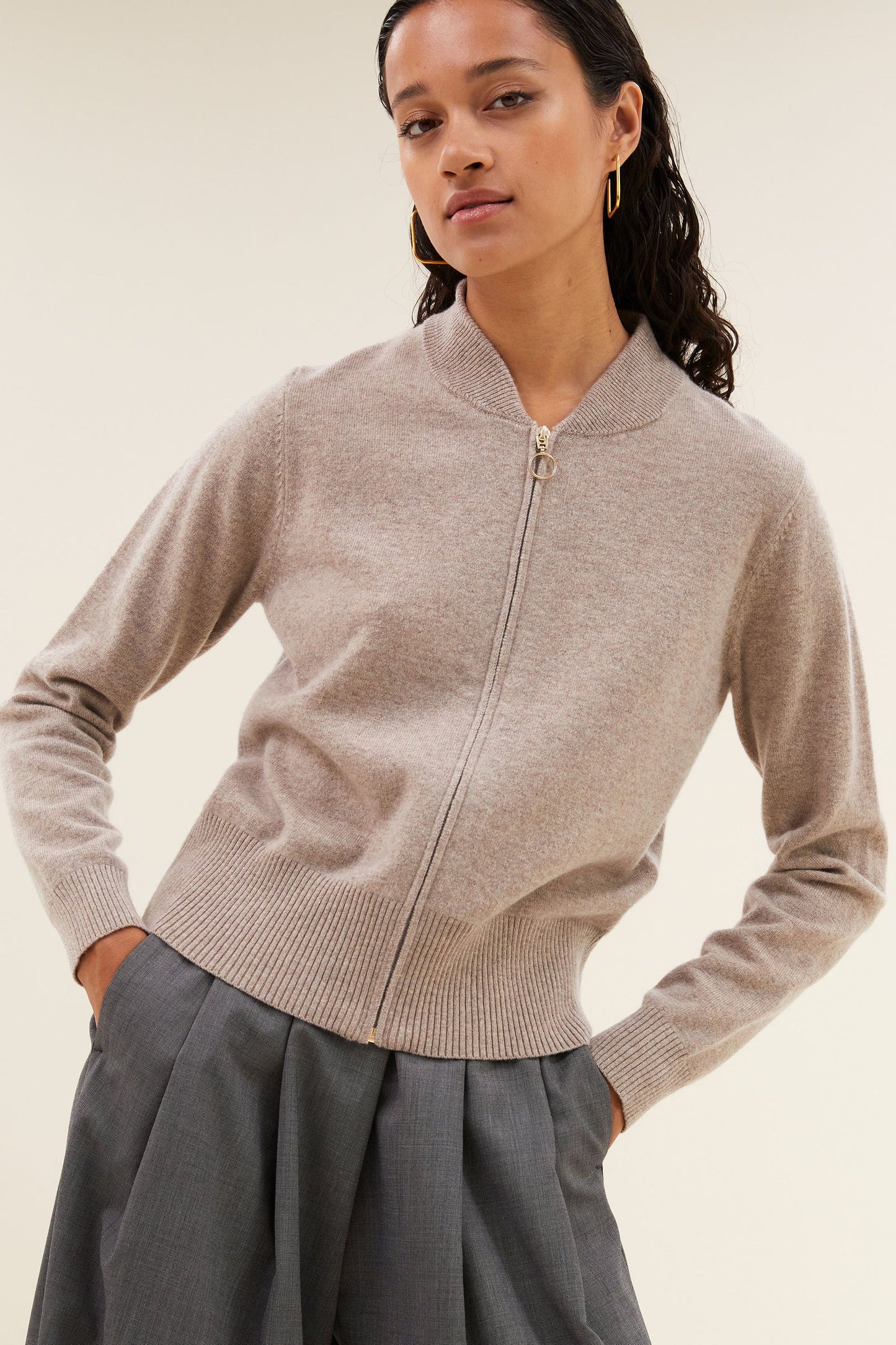 Strickjacke Zipp Cardigan BY-BAR AMSTERDAM
