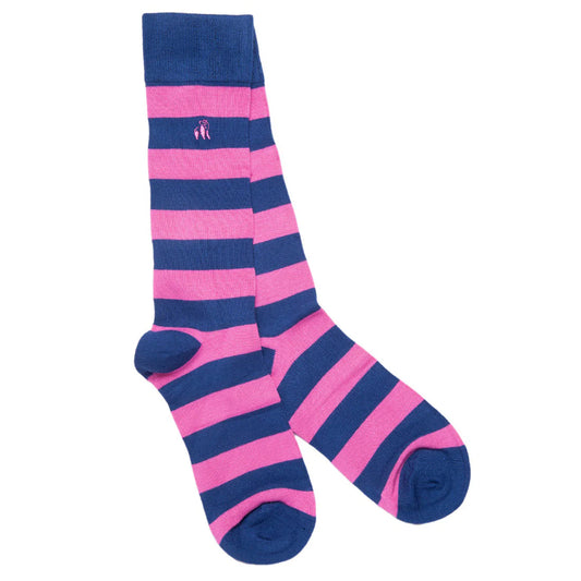 Socken Rich Pink Narrow Striped 40-47 SWOLE PANDA