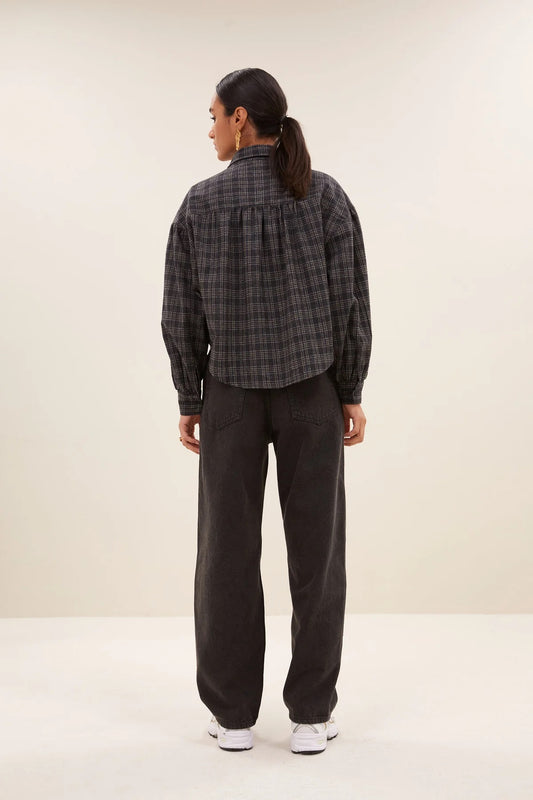 Bluse Sarah short check BY-BAR AMSTERDAM