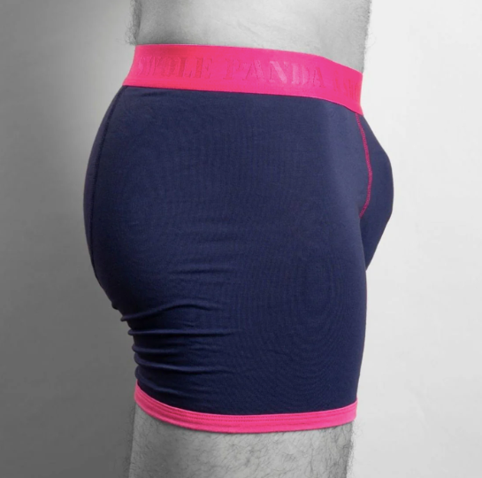 Boxershorts Bambus Navy, Pink Band SWOLE PANDA