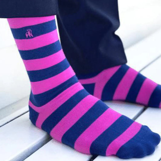 Socken Rich Pink Narrow Striped 40-47 SWOLE PANDA